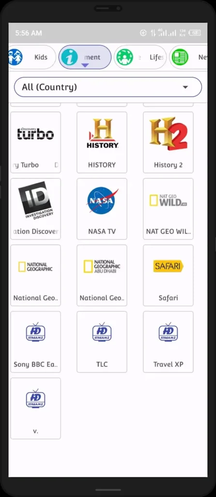 live event channel